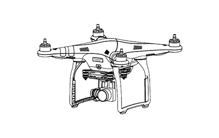 Квадрокоптер Phantom 4 Корпус летательного аппарата